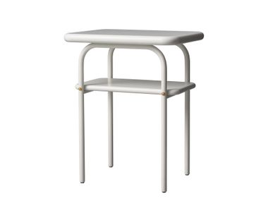 Tavolino alto in metallo verniciato e MDF con portariviste ANYPLACE Maze