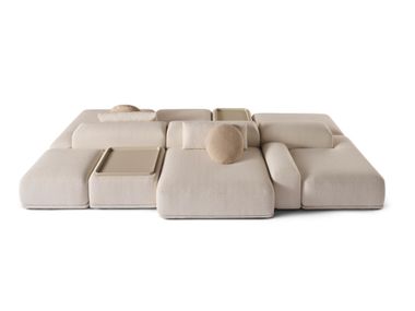 Double-sided modular fabric sofa RENÉ SUITE Meridiani