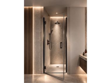 Cabina de ducha de cristal con puerta batiente ELEGANT Metidea
