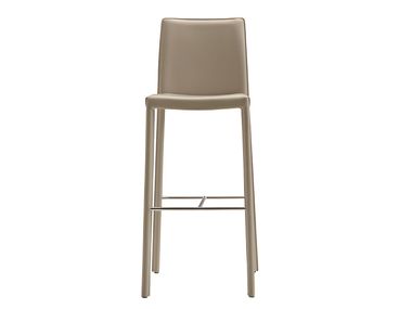 Sgabello alto in cuoio con poggiapiedi NUVOLA Midj