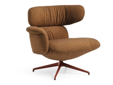 Trestle-based fabric armchair TULLA Midj