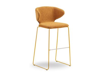 Sgabello alto a slitta con braccioli WRAP.1 BR M_T TS Midj