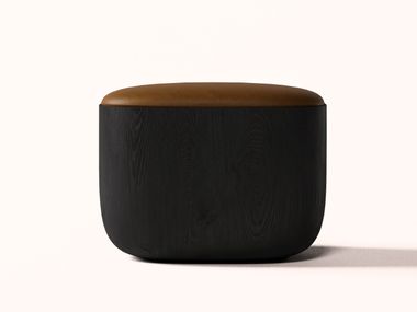 Sgabello in rovere con seduta imbottita ISHI