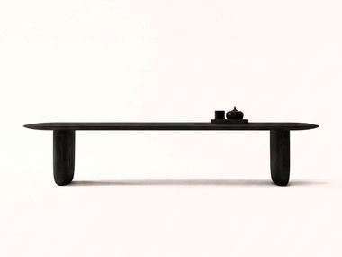 Mesa de centro baixa retangular de carvalho SHIZU Mililab