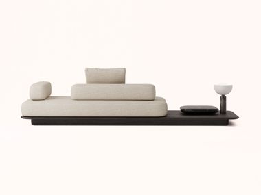 Sofá modular em tecido e couro SORA Mililab