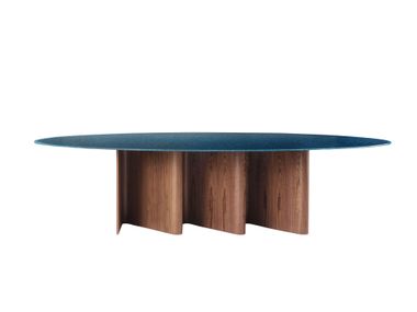 Wood and glass dining table NAMI Miniforms