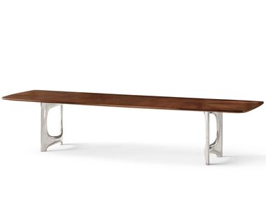 Rectangular table with wooden top BLAINE Minotti