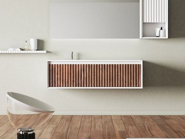 Mobile lavabo sospeso con lavabo integrato ASSOLO Moab