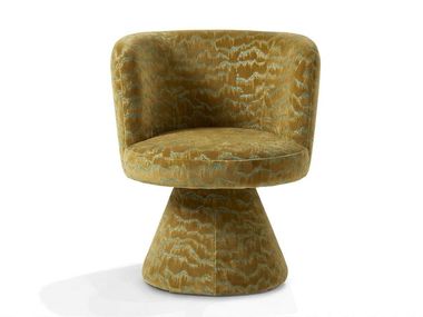 Silla giratoria tapizada de terciopelo CORAJE Moanne
