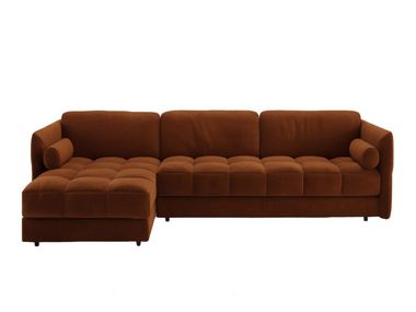 Sofa aus Samt mit Récamiere VINCULO Moanne