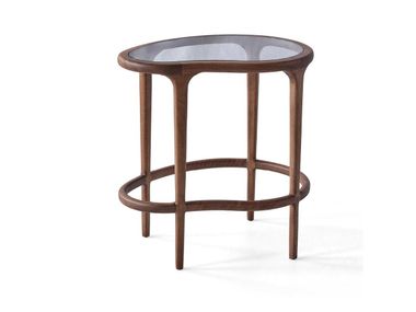 Wood and glass high side table VIRGUL Mobi