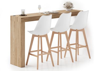 Wooden high table with Wireless Charger EVOLUTION Mobili Fiver