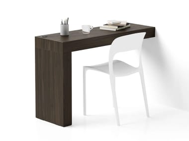 Scrivania a muro in nobilitato con caricatore Wireless EVOLUTION Mobili Fiver