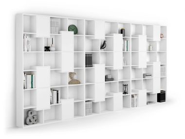 Wall-mounted melamine-faced chipboard bookcase IACOPO Mobili Fiver