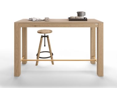Rectangular oak high table RACHELE Mobili Fiver