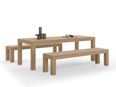 Extending rectangular oak dining table RACHELE Mobili Fiver