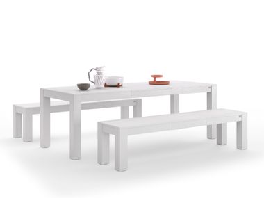 Extending rectangular ash dining table RACHELE Mobili Fiver