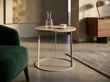 Round melamine-faced chipboard coffee table URBAN TV 42 Mobilspazio