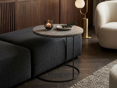 Round melamine-faced chipboard coffee table URBAN TV 43 Mobilspazio