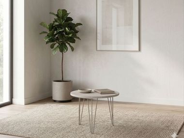 Round melamine-faced chipboard coffee table URBAN TV20 Mobilspazio