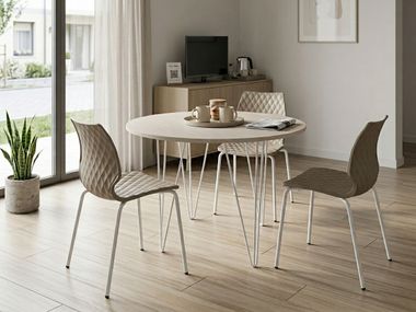 Round melamine-faced chipboard table URBAN TV22 Mobilspazio