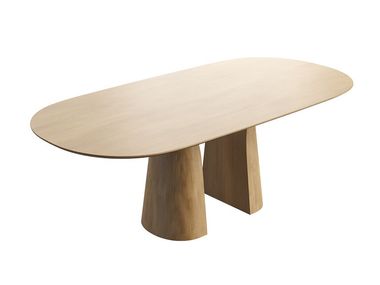 Oval wooden dining table BLOSSOM T0100 Mobitec