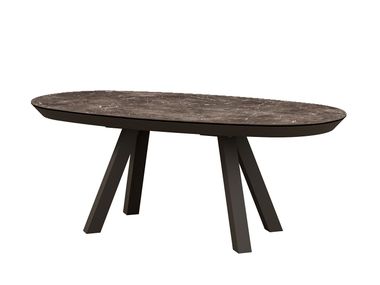 Oval extending ceramic dining table ESLA Mobliberica
