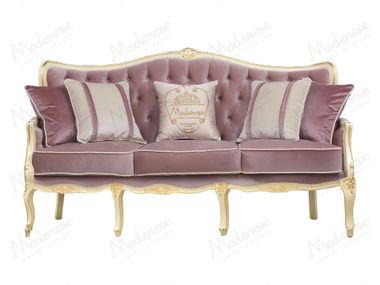 Tufted 3 seater velvet sofa AURORA CHARM Modenese Luxury Interiors