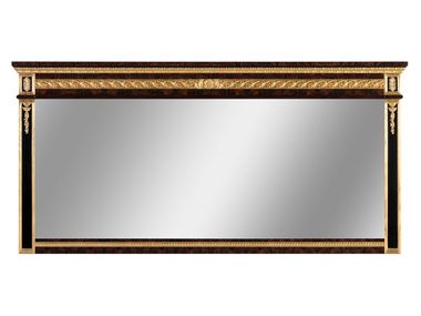 Framed wall-mounted rectangular wooden mirror BLACK IMPERIAL Modenese Luxury Interiors