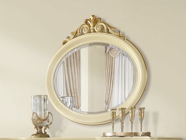 Specchio rotondo in legno da parete con cornice ESSENCE Modenese Luxury Interiors