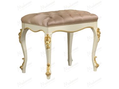 Tufted upholstered fabric stool GOLDEN RADIANCE Modenese Luxury Interiors
