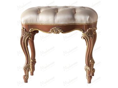 Upholstered tufted fabric stool GOLDEN RIBBON Modenese Luxury Interiors