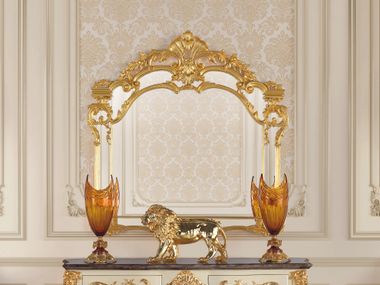 Specchio foglia oro con cornice da parete MIDNIGHT MOON Modenese Luxury Interiors