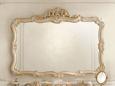Specchio rettangolare in legno da parete con cornice PEARL LUXURY Modenese Luxury Interiors