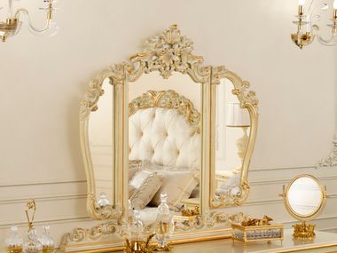 Specchio in legno da parete con cornice PEARL LUXURY SHAPED Modenese Luxury Interiors