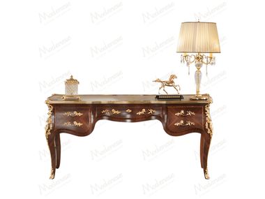 Rechteckiger Schreibtisch aus Walnuss mit Schubladen ROYAL SYMPHONY Modenese Luxury Interiors