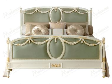 Gepolstertes Doppelbett aus Samt SOFT VEIL Modenese Luxury Interiors