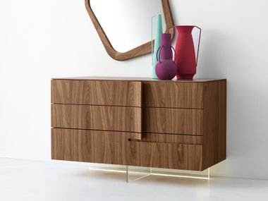 Sideboard aus Walnuss mit Schubladen BOOK Modesign