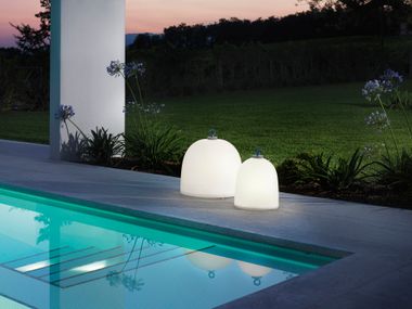 Rechargeable LED polyethylene Outdoor table lamp CAMPANONE OUTDOOR Modo Luce