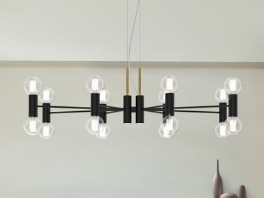 Painted metal pendant lamp CHANDELIER LONGUE Modo Luce