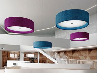 Acoustic LED fabric pendant lamp CIRCUS Modo Luce