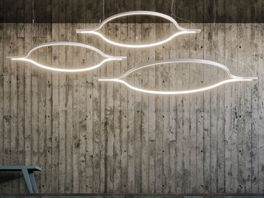 LED painted metal pendant lamp GALILEO Modo Luce
