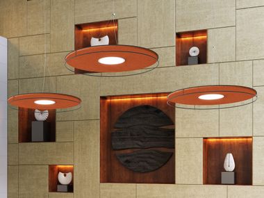 Acoustic LED fabric pendant lamp IDEA Modo Luce