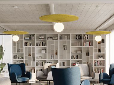 Acoustic LED fabric pendant lamp PEGGY Modo Luce