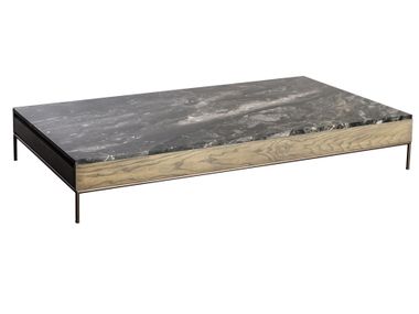 Mesa de centro retangular baixa de mármore LT121 MofLiving
