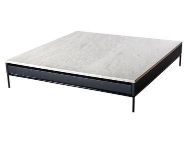 Mesa de centro quadrada baixa de mármore LT121 MofLiving