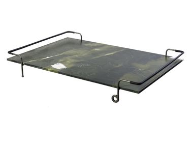 Mesa de centro baixa retangular de mármore LT126 MofLiving