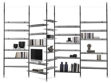 Sectional painted metal bookcase LEVANTE Mogg