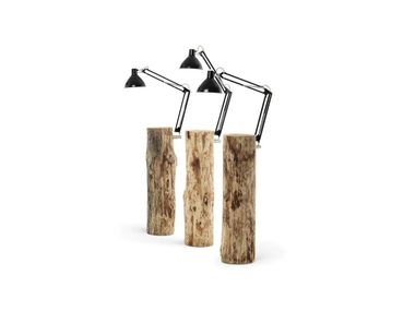 Solid wood coffee table / floor lamp PIANTAMA Mogg