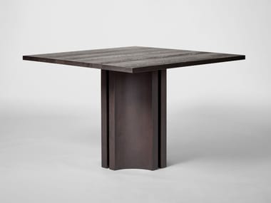 Tavolo quadrato da pranzo in legno massello APERTA Mokko